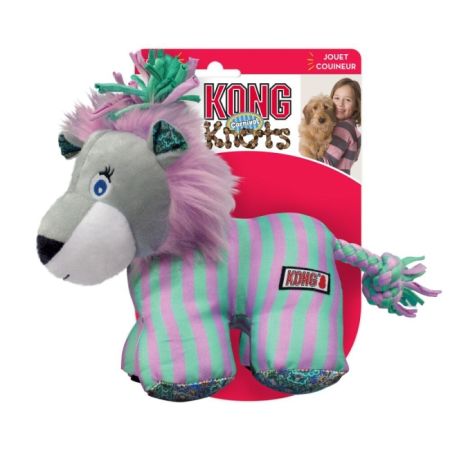 Kong Knots Carnival Lion Sesli Diş İpli Peluş Aslan Köpek Oyuncağı 21 Cm
