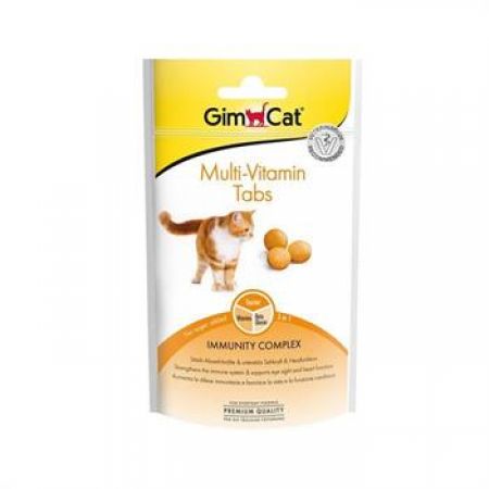 Gimcat Multi-vitamin Tabs Kedi Ödül Tableti 40 Gr