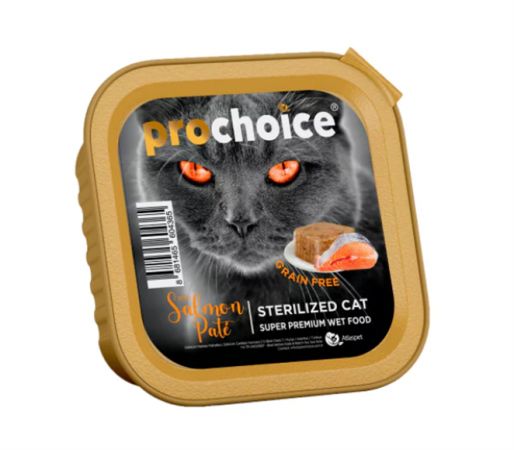 Pro Choice Adult Pate Somonlu Kısırlaştırılmış Konserve Kedi Maması 100 Gr 1 Adet