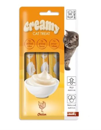 M-PETS Tavuklu Sıvı Kedi Ödül Maması 15gr (4'lü paket)