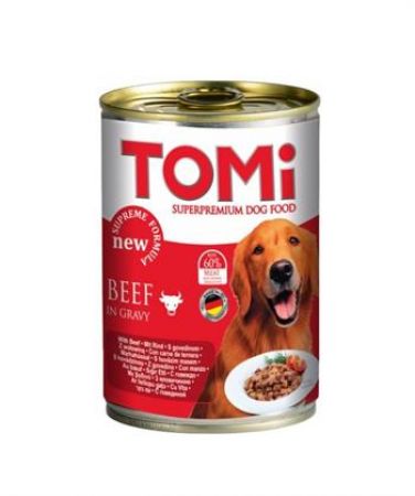 TOMİ SIĞIR ETLİ YETİŞKİN KÖPEK KONSERVESİ 400 GR (24 ADET)