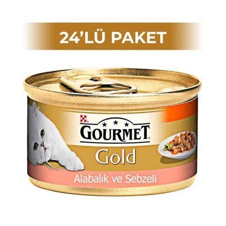 Gourmet Gold Parça Etli Alabalık ve Sebzeli Kedi Konservesi 85 gr 24 Adet