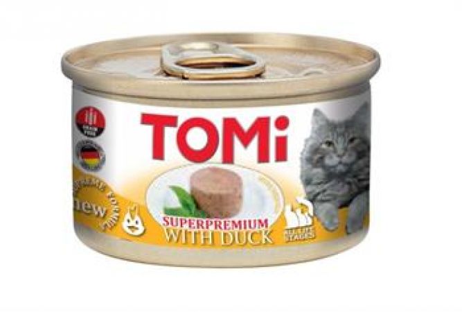 Tomi Ördekli Yetişkin Kedi Konservesi 85 gr 12 Adet