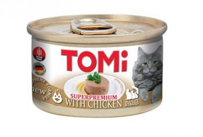 Tomi Tavuklu Yetişkin Kedi Konservesi 85 gr 12 Adet