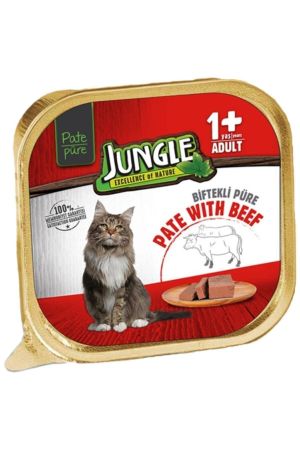 Jungle Pate Püre Biftekli Kedi Maması 32x100gr