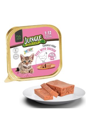 Jungle Pate Püre Tavuklu Yavru Kedi Maması 32x100gr