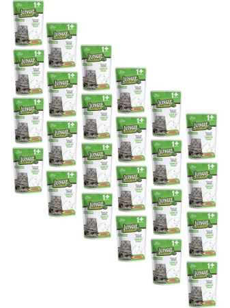 Jungle Pouch Gravy Soslu Tavuklu Yaş Kedi Maması 24x100 gr