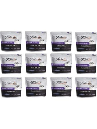 Felicia Tahılsız Somon Balıklı Kısırlaştırılmış Kedi Yaş Maması 12x85g