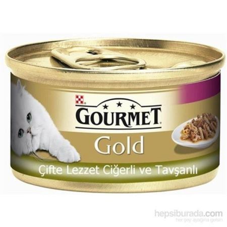 Gourmet Gold Çifte Lezzet Ciğerli&Tavşanlı Yetişkin Kedi Konservesi 85 Gr