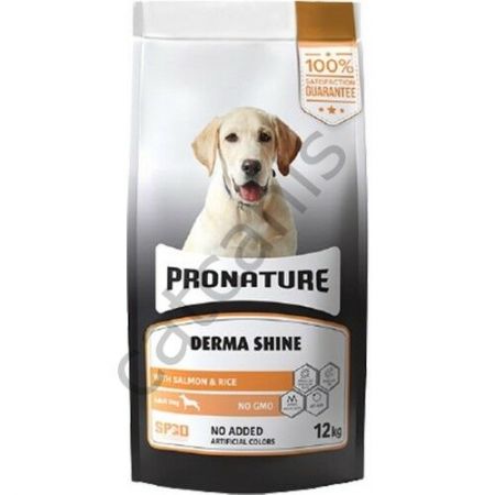 Pronature Derma Shine Somonlu ve Pirinçli Yetişkin Köpek Maması 12 kg