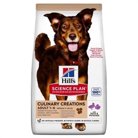 Hills Culinary Creations Orta Irk Ördekli ve Patatesli Yetişkin Köpek Maması 14 Kg