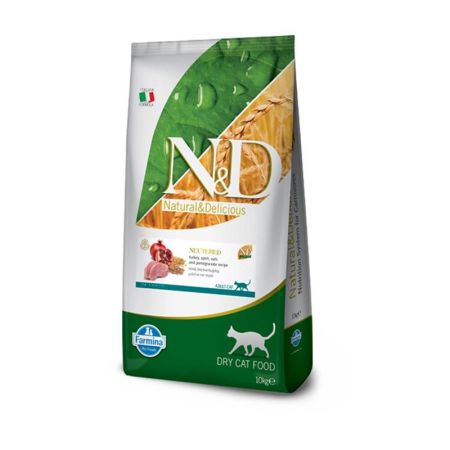 N&D Düşük Tahıllı Hindili 10 kg Kısırlaştırılmış Kedi Maması