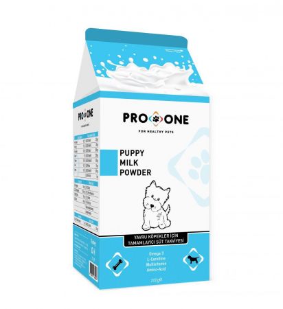 ProOne Puppy Milk Powder Yavru Köpekler için Tamamlayıcı Süt Takviyesi 200 Gr