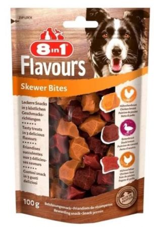 8 İn 1 Flavours Skewer Bites Kuşbaşı Dilimli Çiğneme Köpek Ödülü 100gr