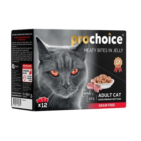 Pro Choice Kuzu Etli ve Cigerli Family Pack Konserve Kedi Maması 12 Adet 85 Gr