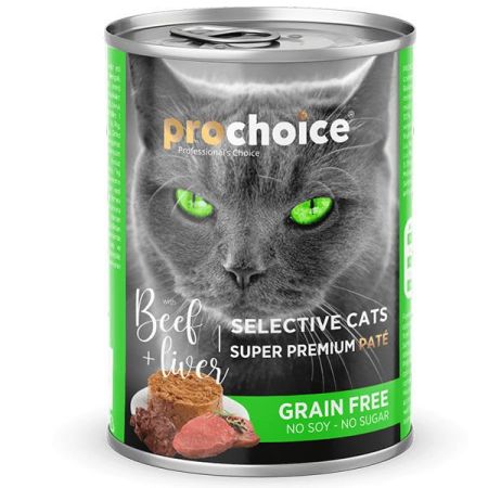 Pro Choice Selective Biftek ve Ciğerli Yetişkin Konserve Kedi Maması 400 Gr
