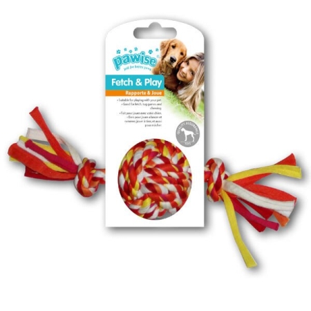 Pawise Köpek Renkli 2 Düğümlü İp Top Oyuncağı 20 Cm