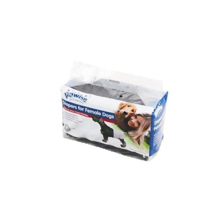 Pawise Köpek Alt Bağlama Bezi Medium Siyah 12 Adet