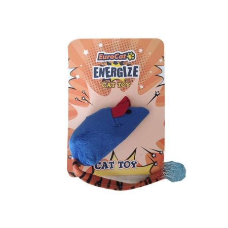Euro Cat Uzun Kuyruklu Fare Kedi Oyuncağı Mavi