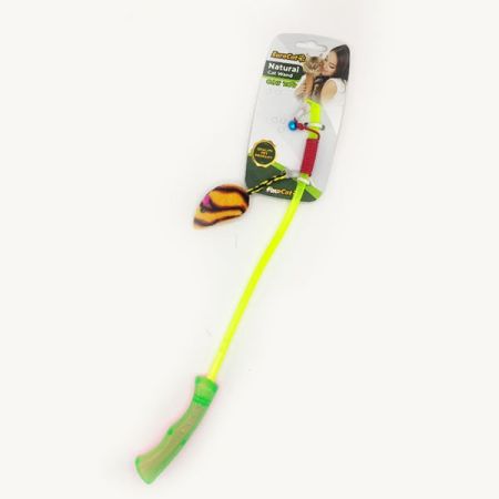 Euro Cat Tüylü Kuyruklu Fare Kedi Oltası Plastik Saplı 40 Cm