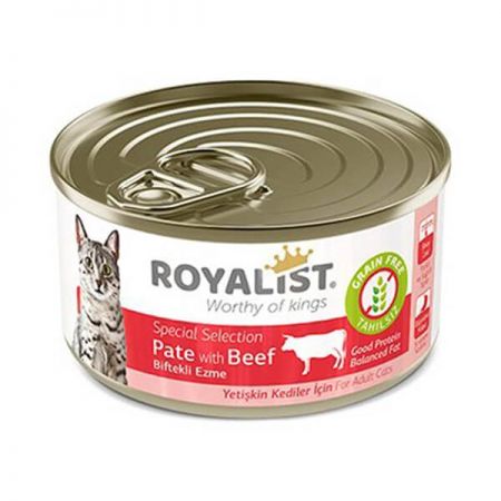 Royalist Biftekli Ezme Tahılsız Yetişkin Kedi Konservesi 80 Gr