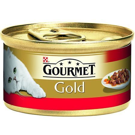 Gourmet Gold Parça Sığır Etli Yetişkin Kedi Konservesi 85 gr