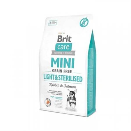 Brit Care Mini Light Sterillised Tavşan Etli Tahılsız Kısırlaştırılmış Köpek Maması 2 KG