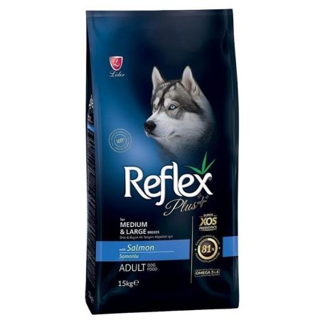 Reflex Plus Somonlu Büyük ve Orta Irk Köpek Maması 15 kg