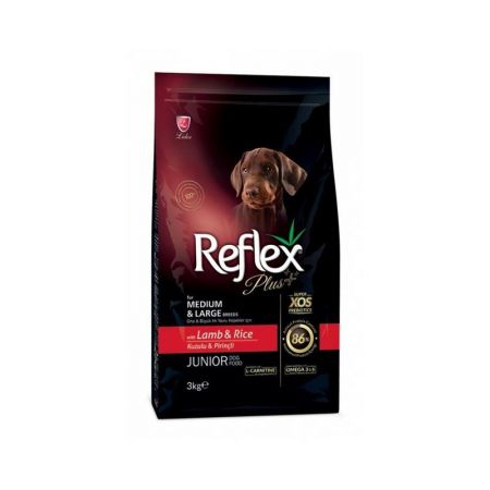 Reflex Plus Kuzulu Pirinçli Büyük Irk Yavru Köpek Maması 3 kg