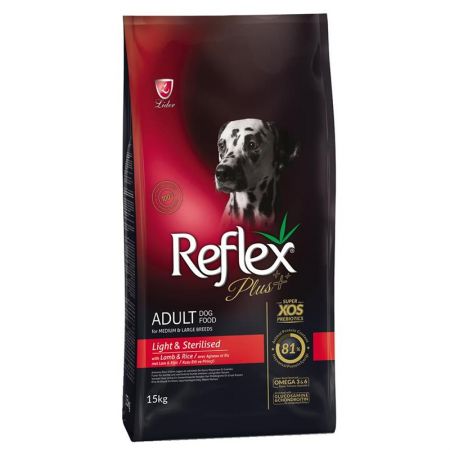 Reflex Plus Light Kuzu Etli Kısırlaştırılmış Köpek Maması 15 kg