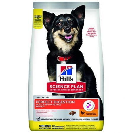 Hill's Perfect Digestion Tavuk Etli ve Pirinçli Küçük Irk Yetişkin Köpek Maması 3 KG