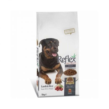 Reflex Kuzu Etli ve Pirinçli Yetişkin Köpek Maması 15 kg