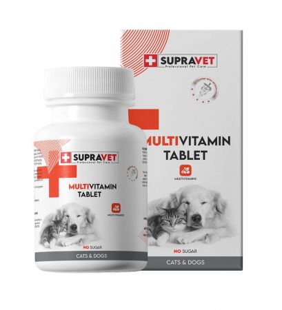 Supravet Kedi ve Köpekler için Multivitamin Tablet 75 Adet