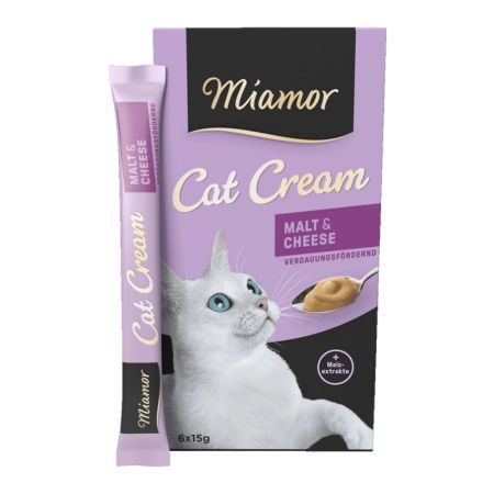 Miamor Cream Malt ve Peynirli Krema Kedi Ödül Maması 6 x 15 gr