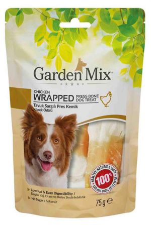Garden Mix Sargılı Pres Kemik Düşük Yağlı Şekersiz Köpek Ödül Maması 75 Gr