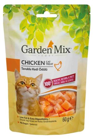 Garden Mix Tavuklu Düşük Yağlı Şekersiz Kedi Ödül Maması 60 Gr