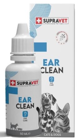 Supravet Ear Clean Kedi ve Köpek Kulak Temizleme Solüsyonu 50 Ml