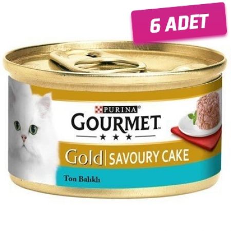 Gourmet Gold Savoury Cake Ton Balıklı Kedi Konservesi 85 gr - 6 Adet