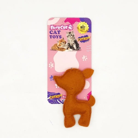 Euro Cat Toys Peluş Ceylan Kedi Oyuncağı Kahverengi