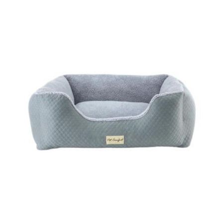 Pet Comfort Echo Mirinda Peluş Kedi ve Köpek Yatağı Açık Gri/Gri Medium 80x65 Cm