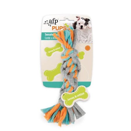Afp Pups Kazak İpi Yavru Köpek Diş İpi Oyuncağı Gri/Mavi/Turuncu