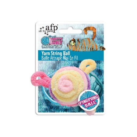 Afp Knotty Habit Yumak Pinpon Topu Kedi Oyuncağı Renkli