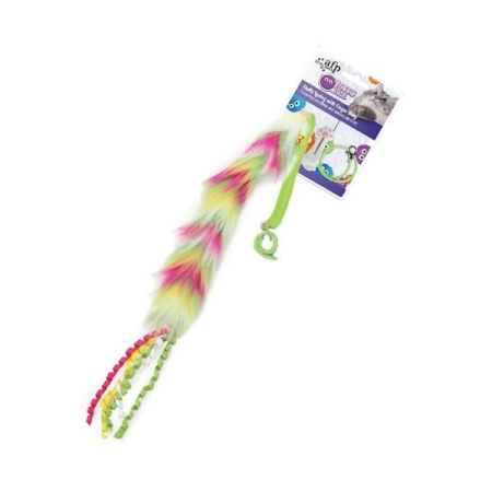 Afp Furry Ball Lastikli Tırtıl Kedi Oyuncağı Pembe