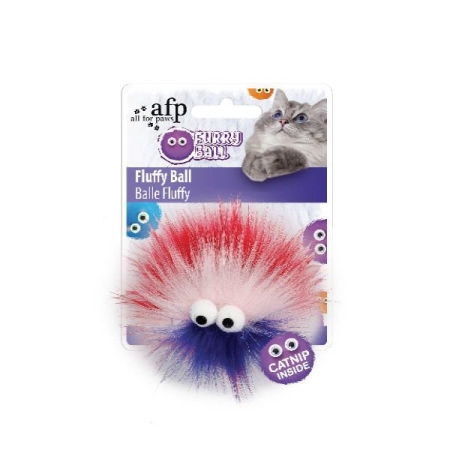 Afp Furry Ball Tüylü Top Kedi Oyuncağı Kırmızı