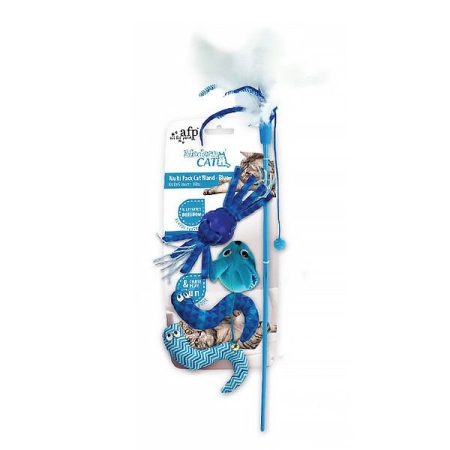 Afp Modern Cat 5 Oyuncaklı Peluş Kedi Oltası Mavi