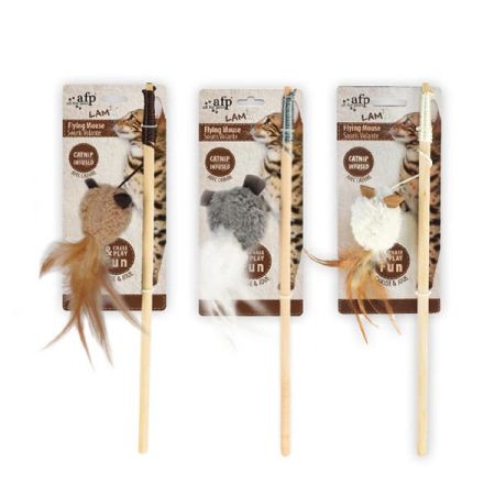 Afp Lambswool Uçan Fare Kedi Olta Oyuncağı