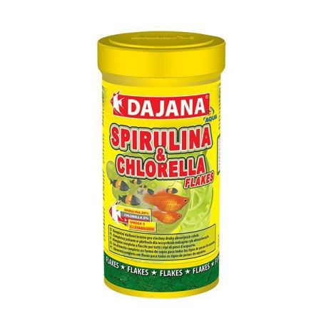 Dajana Spirulina ve Chlorella Flakes Akvaryum Balık Yemi 100 Ml 20 Gr