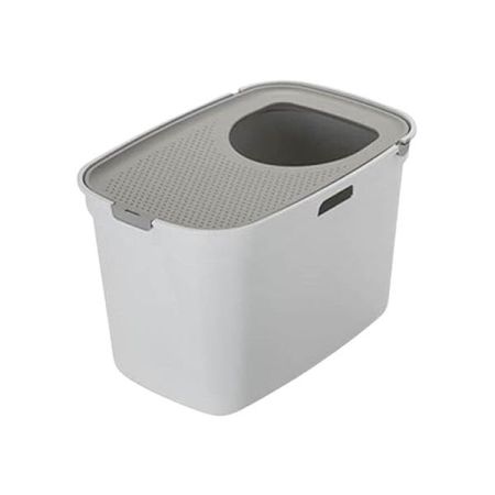 Moderna Top Cat Üstten Girişli Kapalı Kedi Tuvaleti Açık Gri/Gri 59 Cm