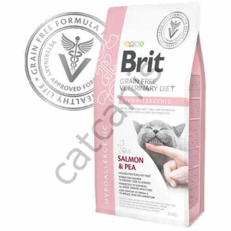Brit Veterinary Diets Hypoallergenic Tahılsız Somonlu Kedi Maması 5 Kg