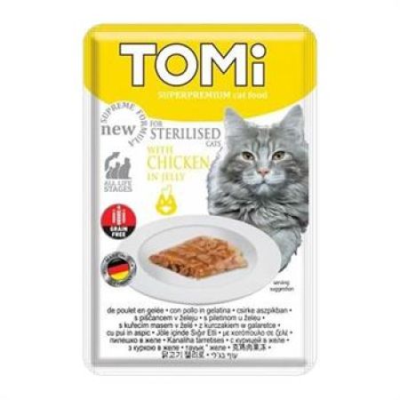 Tomi Pouch Tavuklu Kısırlaştırılmış Yetişkin Kedi Konservesi 85 gr